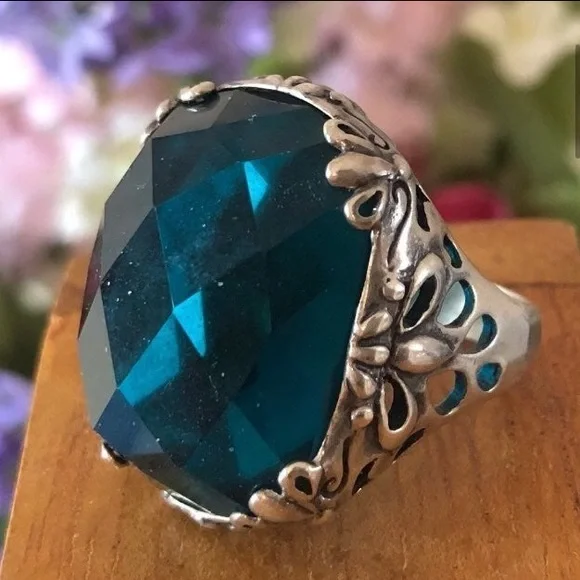 Silpada Sterling Silver Caspian Sea Ring R2456 Size 7